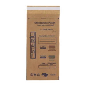 Sterilization pouches 100×200 mm brown Kraft paper 100 pcs